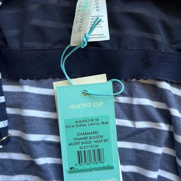 Sea Level Blouson Multifit Striped Tankini Top - Picture 3 of 3